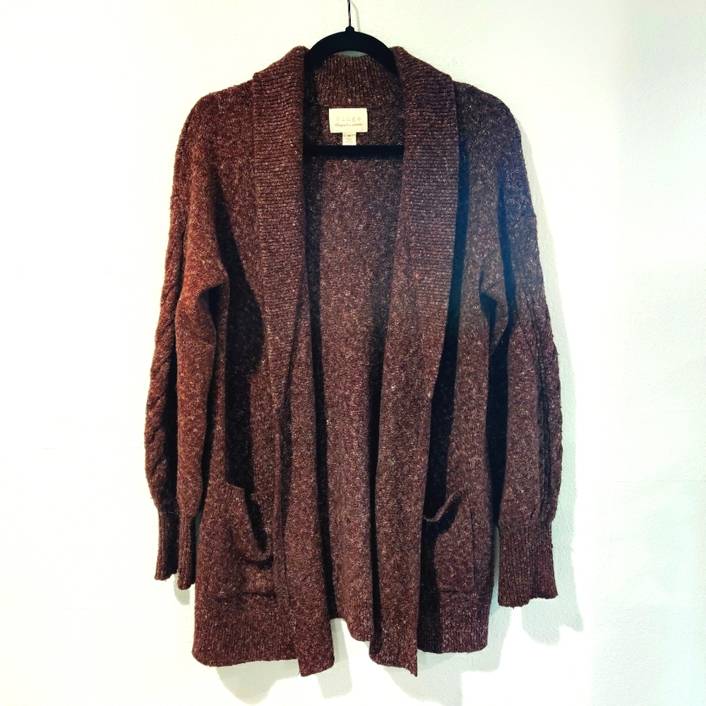 Hinge Open Front Longline Cardigan - M